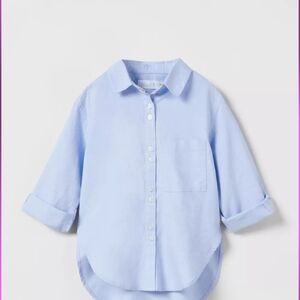 Zara Light Blue Kids Button Down Shirt